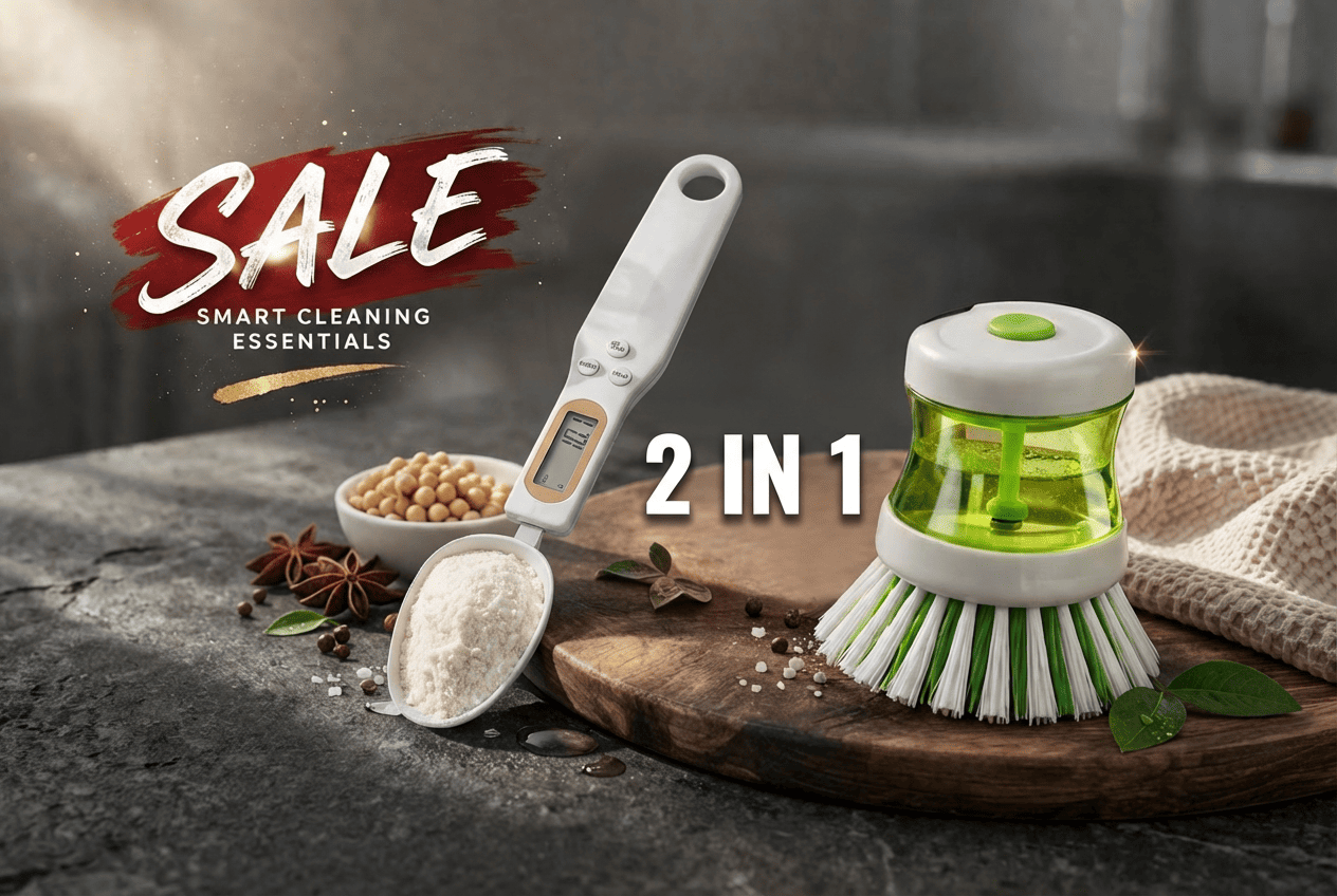 2 in 1 Digital Measuring Spoon & Soap Brush Combo